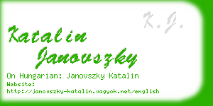 katalin janovszky business card